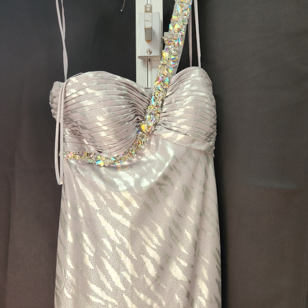 Prom Dress. Silver color. Size S.